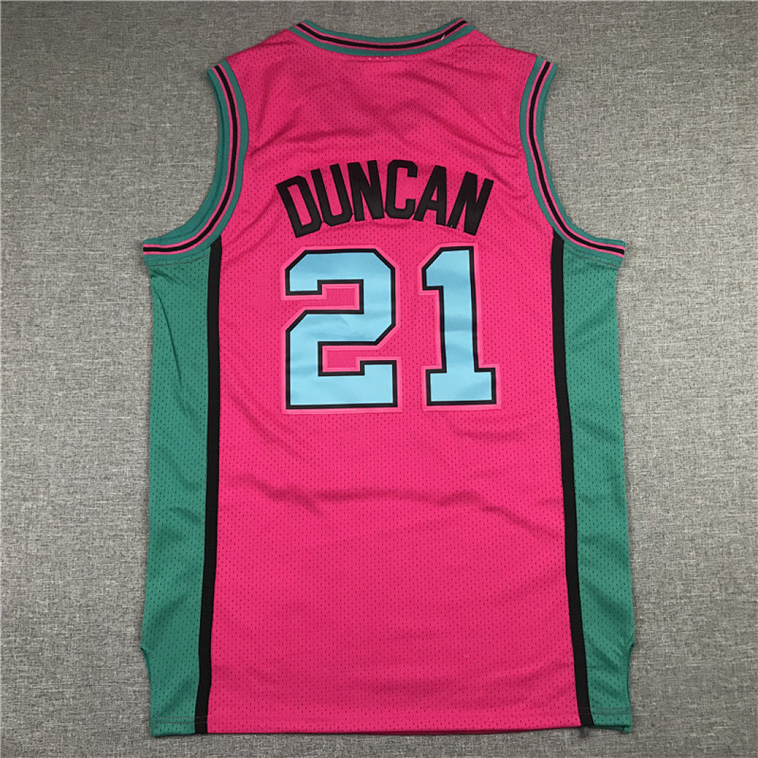 Tim Duncan #21 San Antonio Spurs 1998-99 Throwback Embroidered Jersey