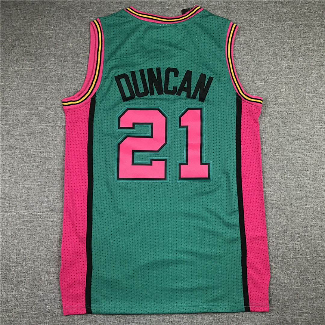 Tim Duncan #21 San Antonio Spurs 1998-99 Throwback Embroidered Jersey