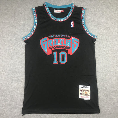Mike Bibby# 10 Memphis Grizzlies Black City Edition Swingman Embroidered Jersey