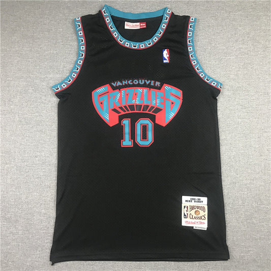 Mike Bibby# 10 Memphis Grizzlies Black City Edition Swingman Embroidered Jersey