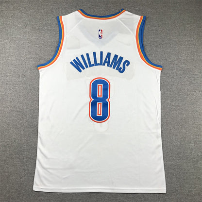 Jalen Williams#8 Oklahoma City Thunder White City Edition Swingman Embroidered Jersey