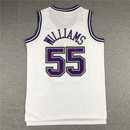 Jason Chandler Williams #55 Sacramento Kings 1998-99White Throwback Embroidered Jersey