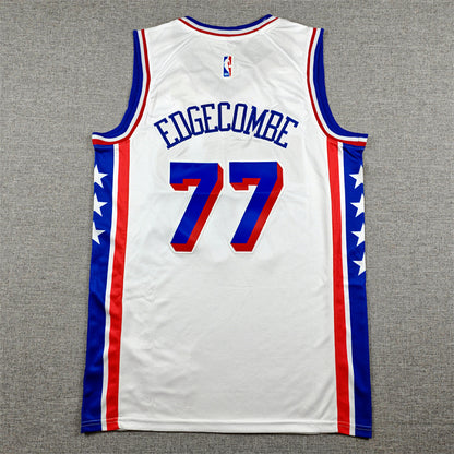 V. J. Edgecombe #77 Philadelphia 76ers White City Edition Swingman Embroidered Jersey