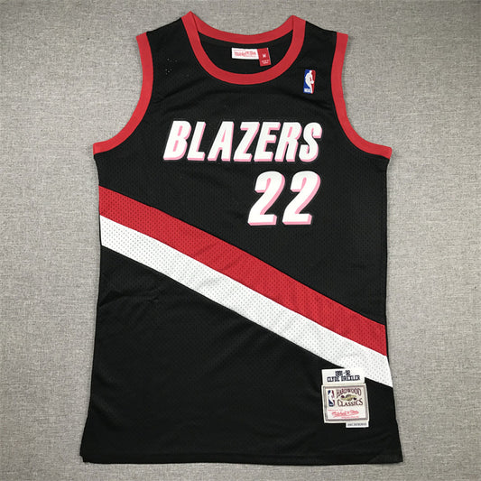 Clyde Drexler#22 Portland Trail Blazers 1991-92 Throwback Embroidered Jersey