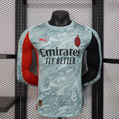 2025-26 AC Milan Long Sleeve Player Version Jersey - Men's
