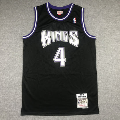 Chris Webber #4 Sacramento Kings 1998-99 Throwback Embroidered Jersey