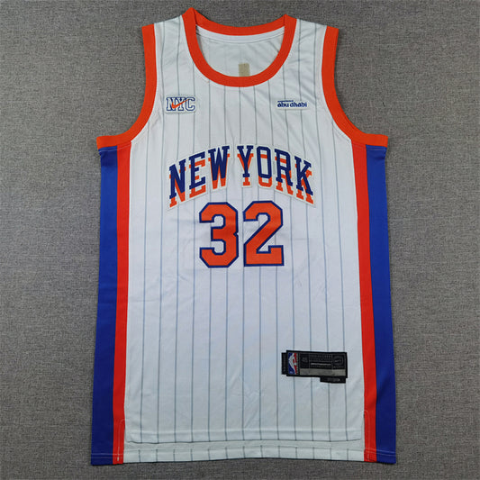 Karl-Anthony Towns#32 New York Knicks 2025 White City Edition Swingman Embroidered Jersey