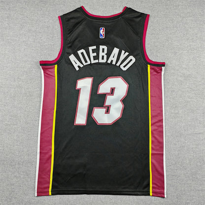 Bam Adebayo# 13 Miami Heat Black City Edition Swingman Embroidered Jersey