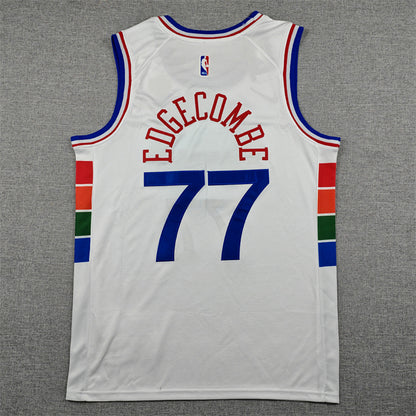 V. J. Edgecombe #77 Philadelphia 76ers 2025 White City Edition Swingman Embroidered Jersey