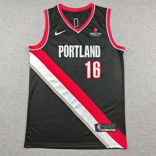 Yang Hansen#16 Portland Trail Blazers  City Edition Swingman Embroidered Jersey