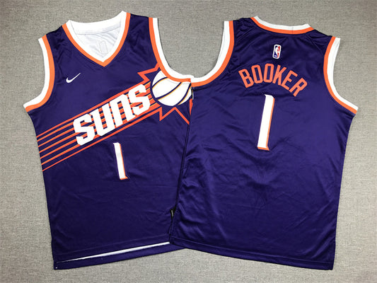 Youth Devin Booker Phoenix Suns #1 City Edition Swingman Embroidered Jersey