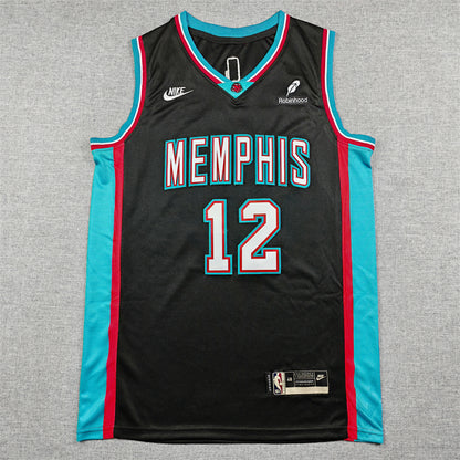 Ja Morant# 12 Memphis Grizzlies 2026 Black City Edition Swingman Embroidered Jersey