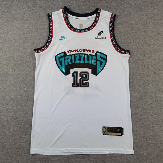 Ja Morant# 12 Memphis Grizzlies White City Edition Swingman Embroidered Jersey