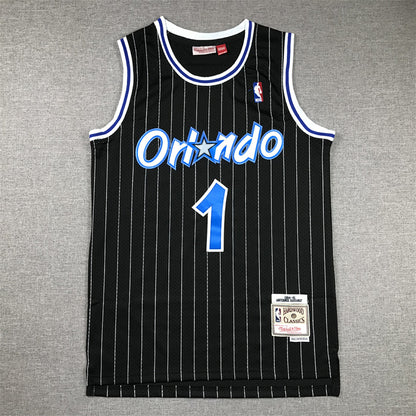 Anfernee  Hardaway#1 Orlando Magic 1993-94 Hardaway Black Edition  Embroidered Jersey