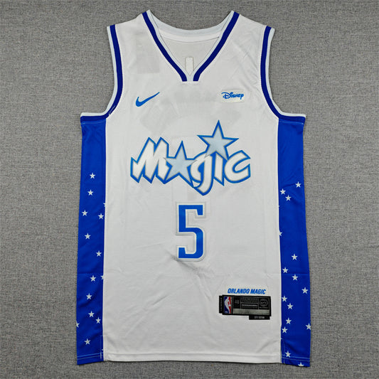 Paolo Napoleon James Banchero#5 Orlando Magic 2026 White City Edition Swingman Embroidered Jersey