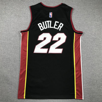 Jimmy Butler# 22 Miami Heat Black City Edition Swingman Embroidered Jersey