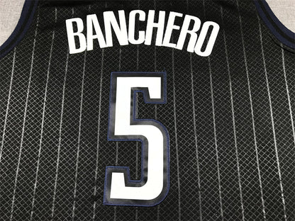 Paolo Banchero#5 Orlando Magic Black City Edition Swingman Embroidered Jersey