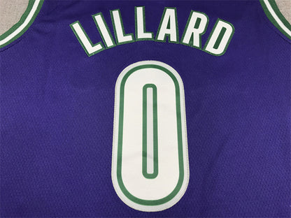 Damian Lillard# 0 Milwaukee Bucks City Edition Swingman Embroidered Jersey