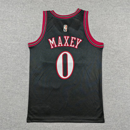 Youth Tyrese Maxey Philadelphia 76ers #0 City Edition Embroidered Jersey
