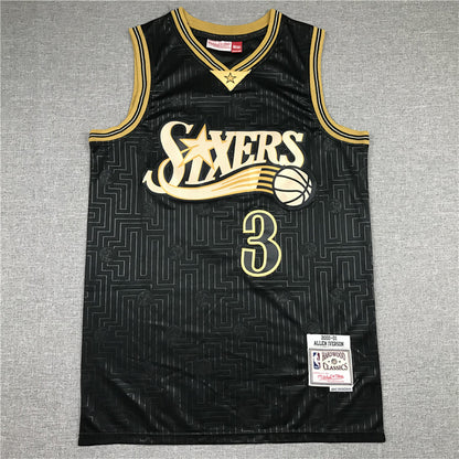 Allen Ezail Iverson #3 Philadelphia 76ers 2000-01 (Year of the Rat Limited Edition) Throwback Embroidered Jersey