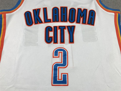 Shai Gilgeous-Alexander#2 Oklahoma City Thunder White City Edition Swingman Embroidered Jersey