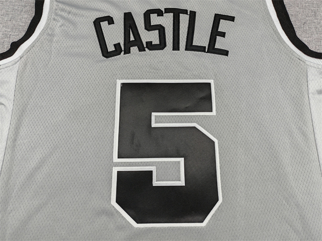 Stephon Castle #5 San Antonio Spurs City Edition Swingman Embroidered Jersey