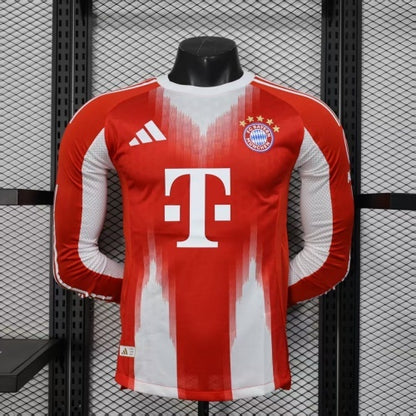 2025-26 Bayern Munich Home Long Sleeve Player Version Jersey - Men's