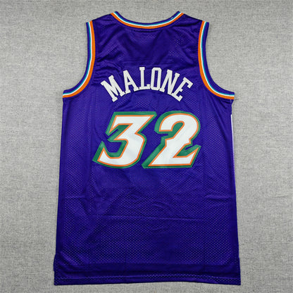 Utah Jazz Karl Malone #32 Throwback 1996-97 Purple Embroidered Jersey