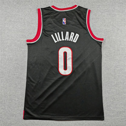 Damian Lillard #0 Portland Trail Blazers Black City Edition Swingman Embroidered Jersey
