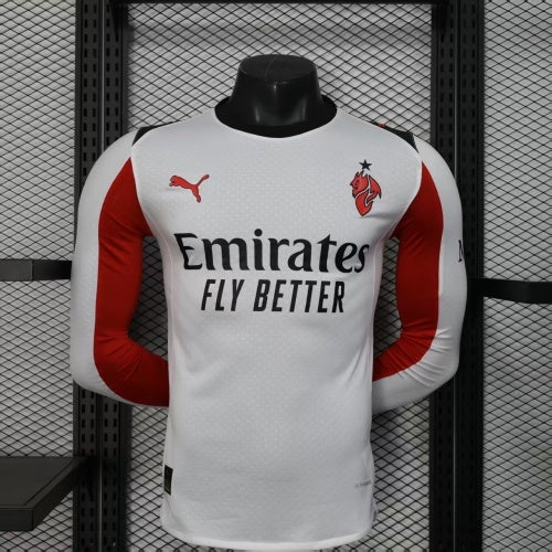 2025-26 AC Milan Away Long Sleeve Player Version Jersey - Men's