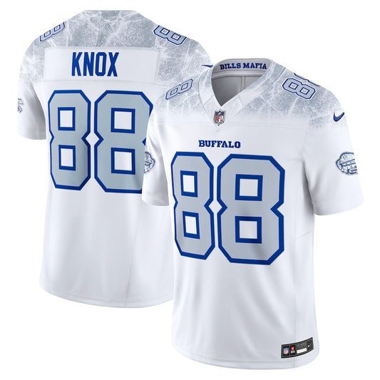 Men's Buffalo Bills Dawson Knox Nike White 2025 Rivalries Collection F.U.S.E. VaporLimited Stitched Jersey