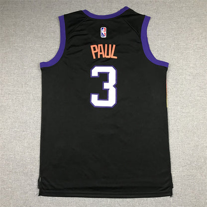 Chris Paul #3 Phoenix Suns Black 75th Anniversary Patch City Edition Swingman Embroidered Jersey