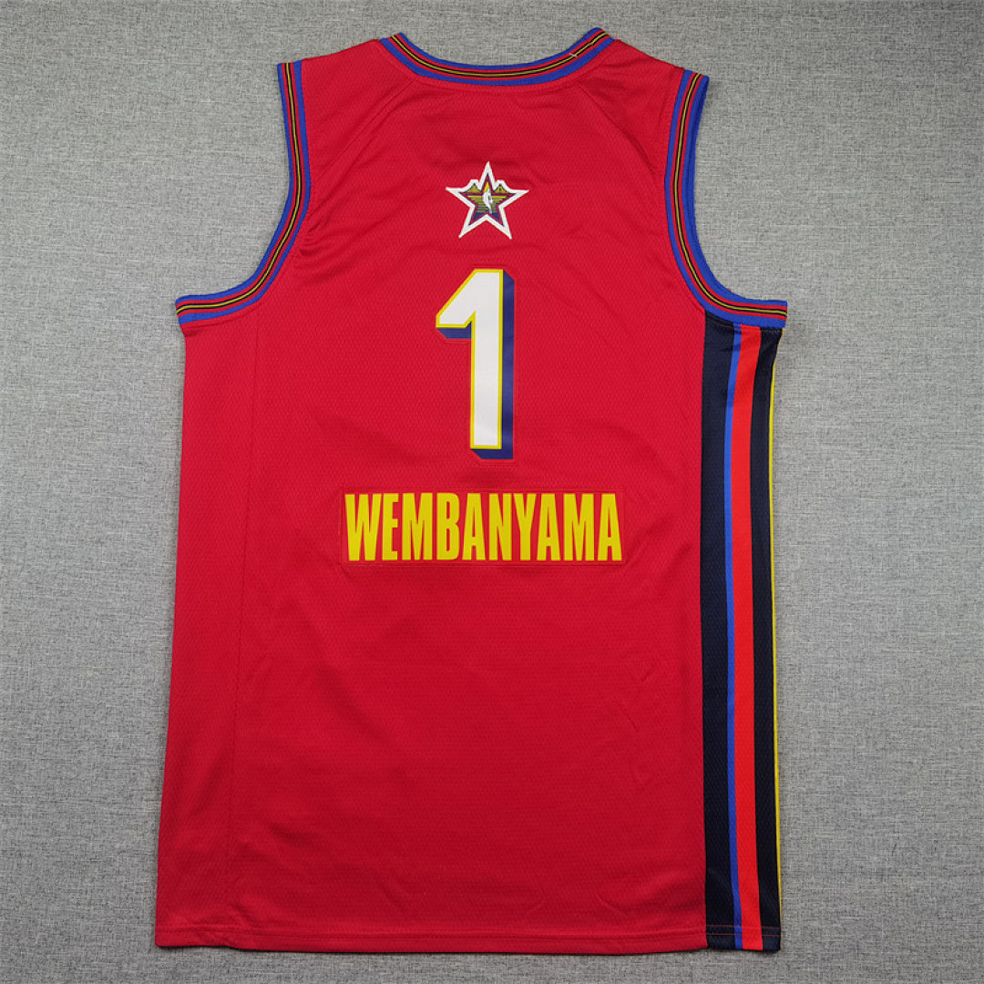 Victor Wembanyama #1 2025 All-Star Embroidered Jersey