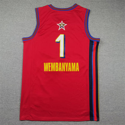 Victor Wembanyama #1 2025 All-Star Embroidered Jersey