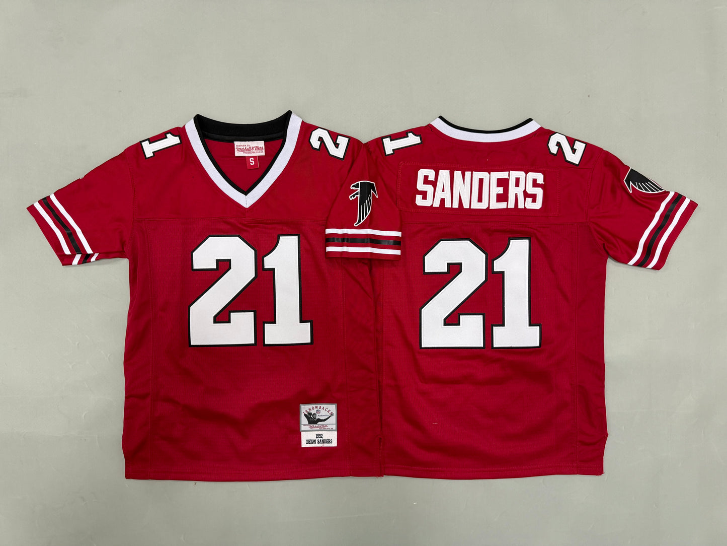 Youth Deion Sanders Atlanta Falcons #21 Retro Embroidered Jersey