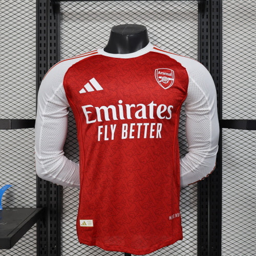 2025-26 Arsenal Home Player Version Long Sleeve Jersey - Men's