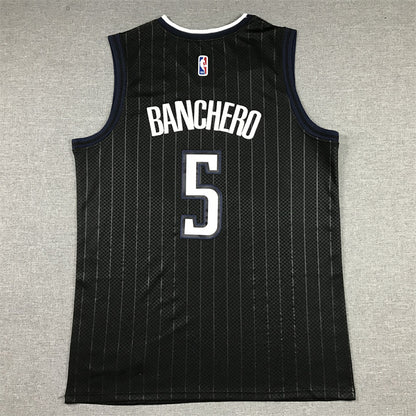Paolo Banchero#5 Orlando Magic Black City Edition Swingman Embroidered Jersey