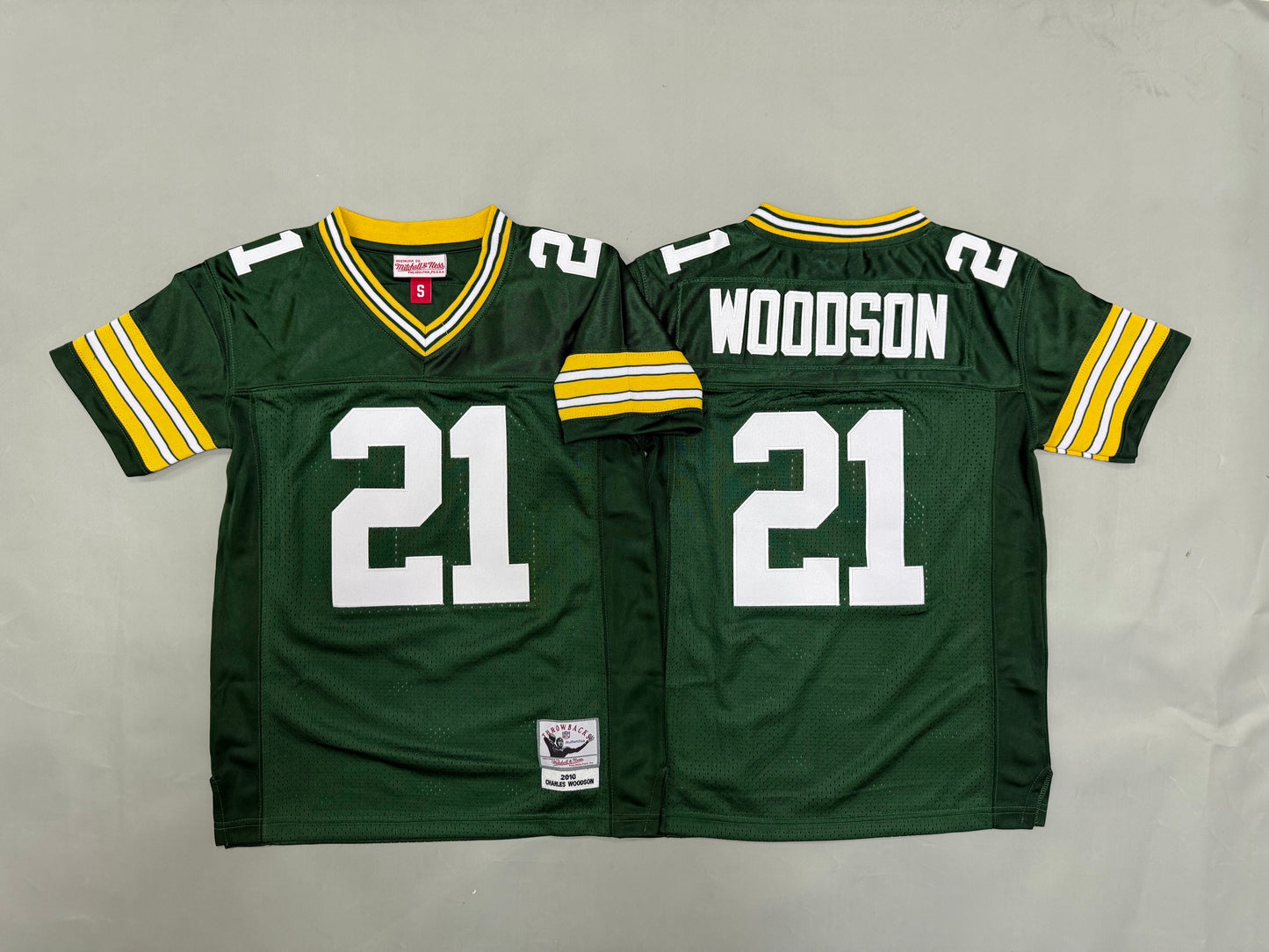 Youth Charles Woodson #21 Green Bay Packers Green Vintage Throwback Jersey