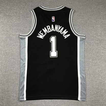 Youth Victor Wembanyama San Antonio Spurs #1 City Edition Swingman Embroidered Jersey