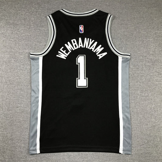 Youth Victor Wembanyama San Antonio Spurs #1 City Edition Swingman Embroidered Jersey