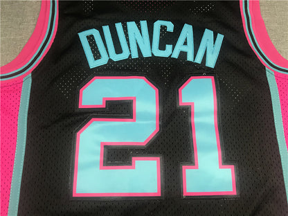 Tim Duncan #21 San Antonio Spurs 1998-1999Throwback Embroidered Jersey