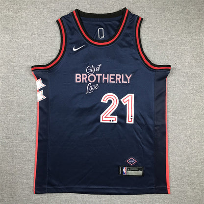Youth Joel Embiid Philadelphia 76ers #21 City Edition Swingman Embroidered Jersey