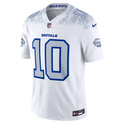 Men's Buffalo Bills Khalil Shakir Nike White 2025 Rivalries Collection F.U.S.E. VaporLimited Stitched Jersey