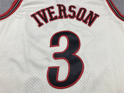 Allen Iverson #3 Philadelphia 76ers Retro Throwback  Embroidered Jersey