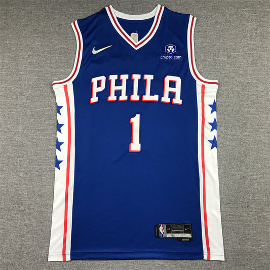 James Harden #1 Philadelphia 76ers  City Edition Swingman Embroidered Jersey