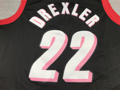 Clyde Drexler#22 Portland Trail Blazers 1991-92 Throwback Embroidered Jersey