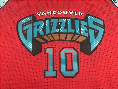 Mike Bibby# 10 Memphis Grizzlies 1998-99 Throwback Embroidered Jersey