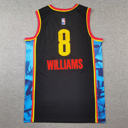 Jalen Williams#8 Oklahoma City Thunder 2025 Black City Edition Swingman Embroidered Jersey