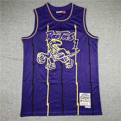 Tracy McGrady #1 Toronto Raptors 1998-99 (Year of the Rat Limited Edition) Throwback Embroidered Jersey
