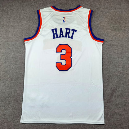 Josh Hart#3 New York Knicks White City Edition Swingman Embroidered Jersey